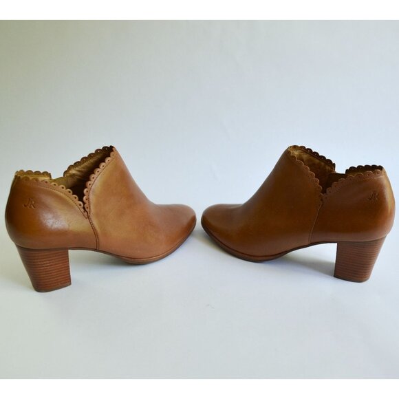 Jack Rogers Marianne Leather Cognac Brown Booties Size 10 M - Picture 8 of 11
